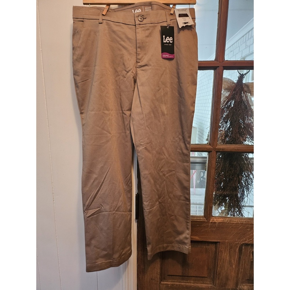 Ladies Lee Khaki Pants, Soft Comfort Waistband, Straight Leg, Mid Rise  Sz10P‎